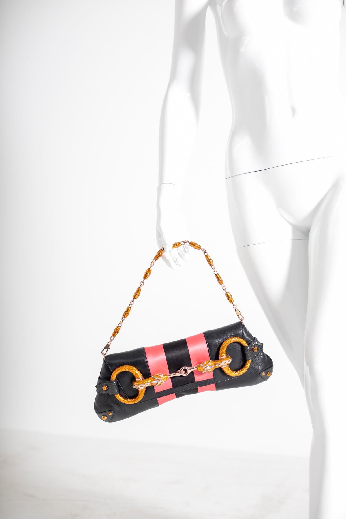 Women's Tom Ford Shoulder Bag for Gucci in Black Leather, 1990