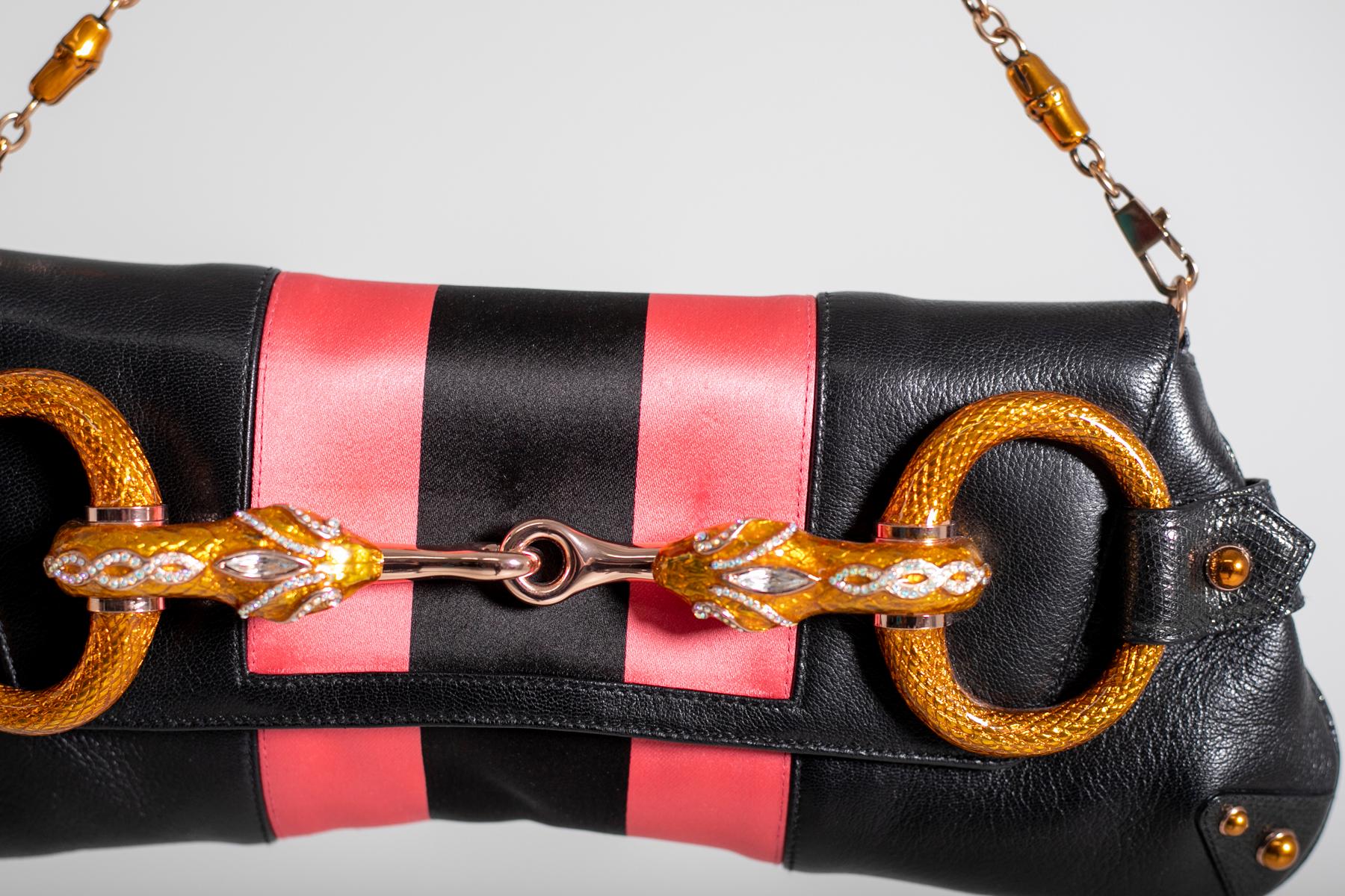 Tom Ford Shoulder Bag for Gucci in Black Leather, 1990 1