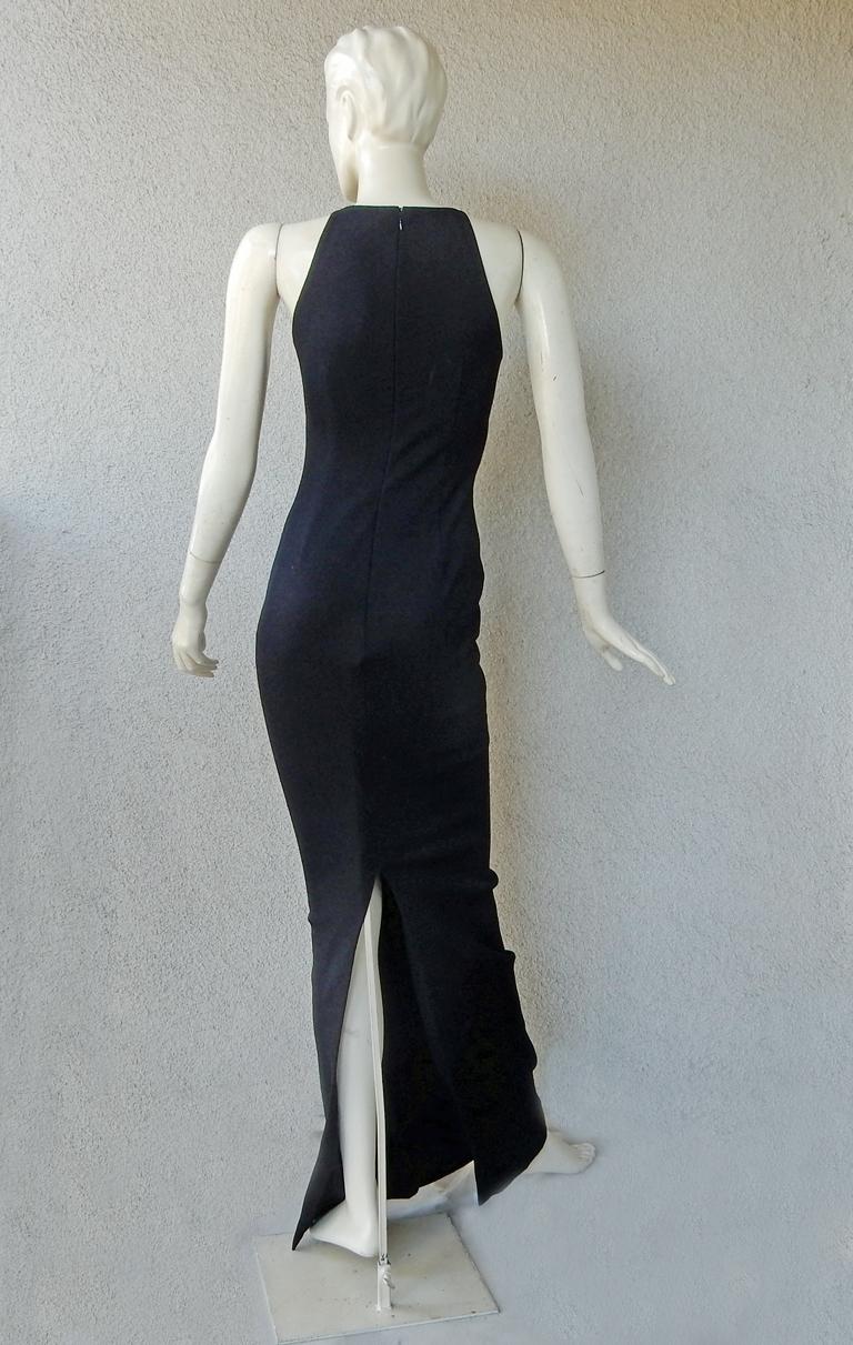 Women's Tom Ford Signature Black Body Hugging Gown with Cape  New! For Sale