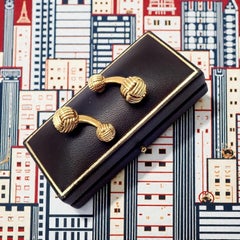 Tom Ford Signature Classic Rope Knot Yellow Gold Cufflinks