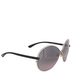 TOM FORD silver & black acetate STEFANIA Sunglasses TF223