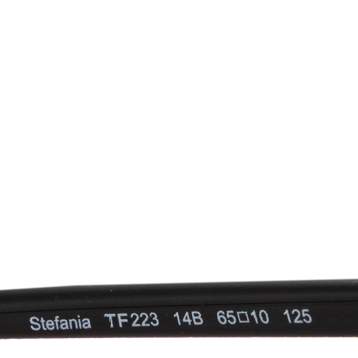 TOM FORD silver & black acetate STEFANIA Sunglasses TF223 In Excellent Condition For Sale In Zürich, CH