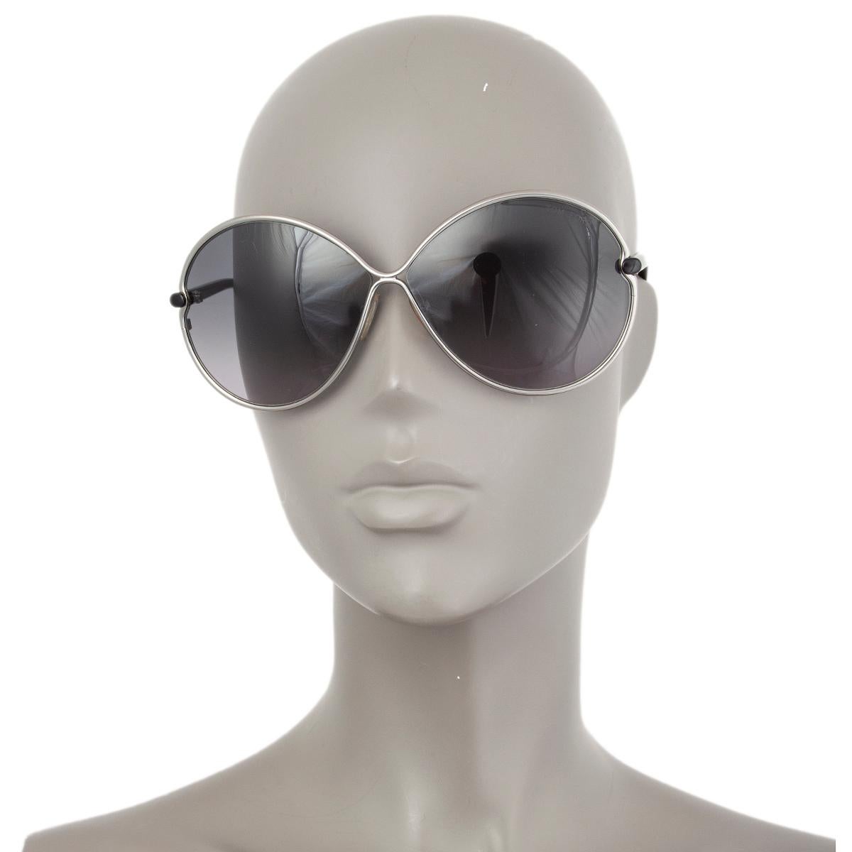 Women's TOM FORD silver & black acetate STEFANIA Sunglasses TF223 For Sale
