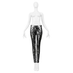 Tom Ford Silver & Black Leggings à paillettes imprimé léopard 2018