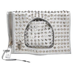 Tom Ford Silver Leather Alix Studded Shoulder Bag