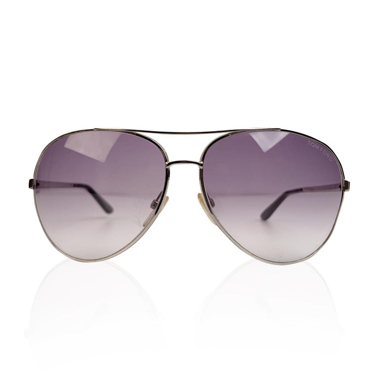 RARE Tom Ford Charles TF35 Aviator Sunglasses | 62mm | Silver / Violet Gradient Tom Ford Charles Tf35 | eBay main image 2