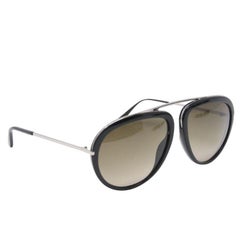 Lunettes de soleil Tom Ford TF452 en acétate métallique de couleur argenté