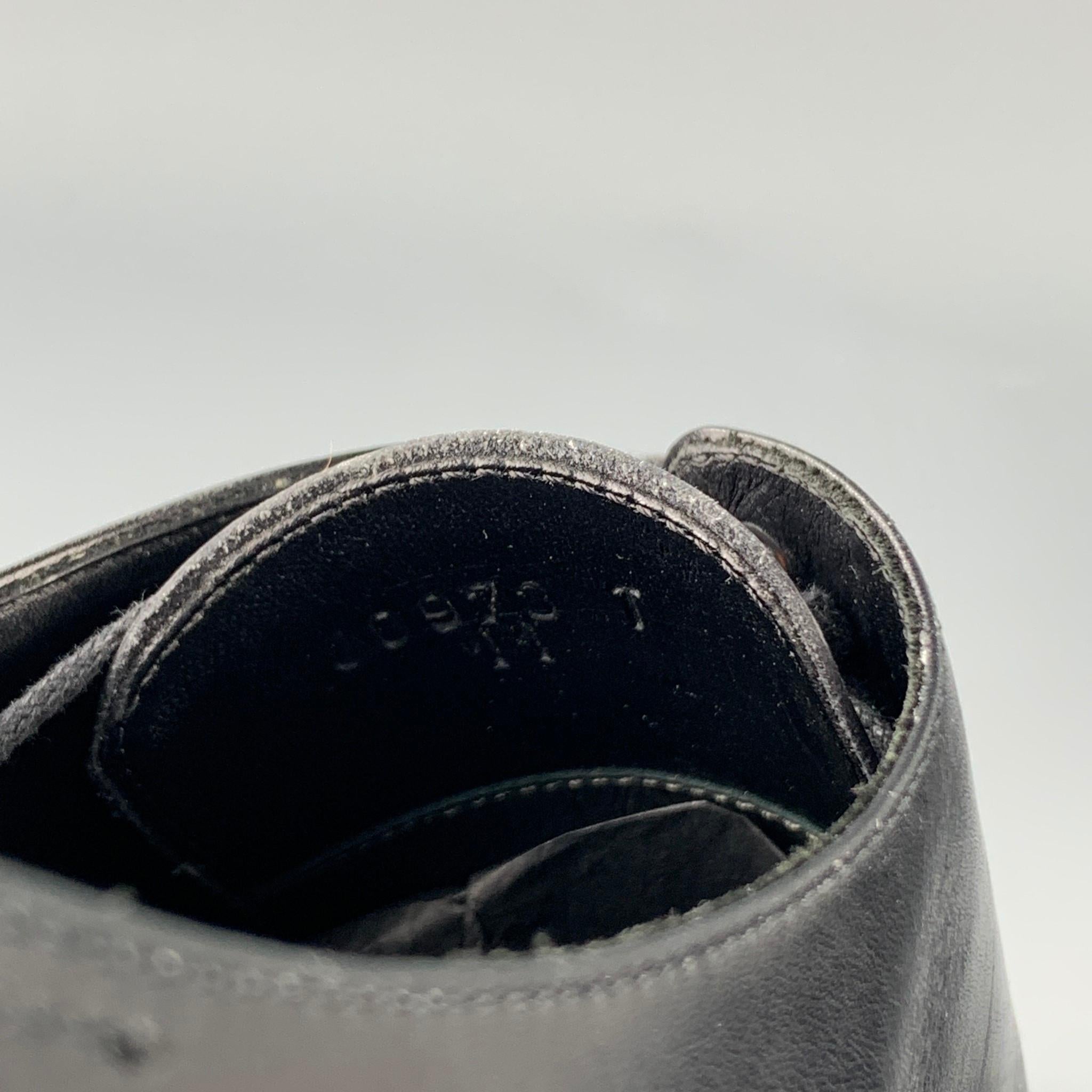 TOM FORD Size 11 Black Leather Split Toe Blucher Lace Up Shoes 1