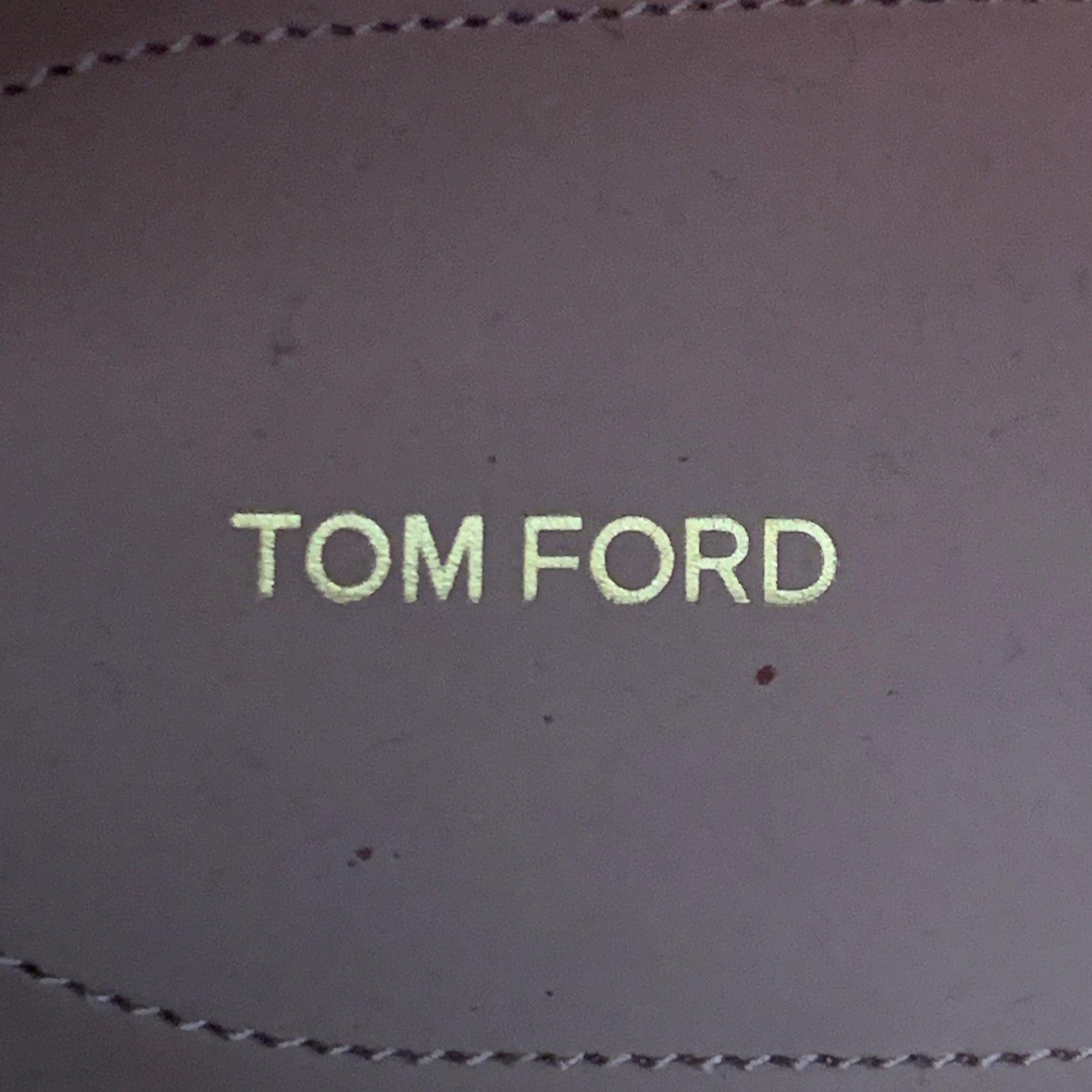 TOM FORD Size 11.5 Purple Leather Chelsea Ankle Boots 2