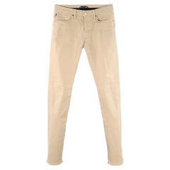 Tom Ford taglia 30 Jeans Khaki in Twill misto cotone con chiusura a bottone