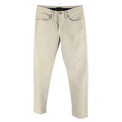 TOM FORD Size 31 Light Grey Cotton Straight Jeans