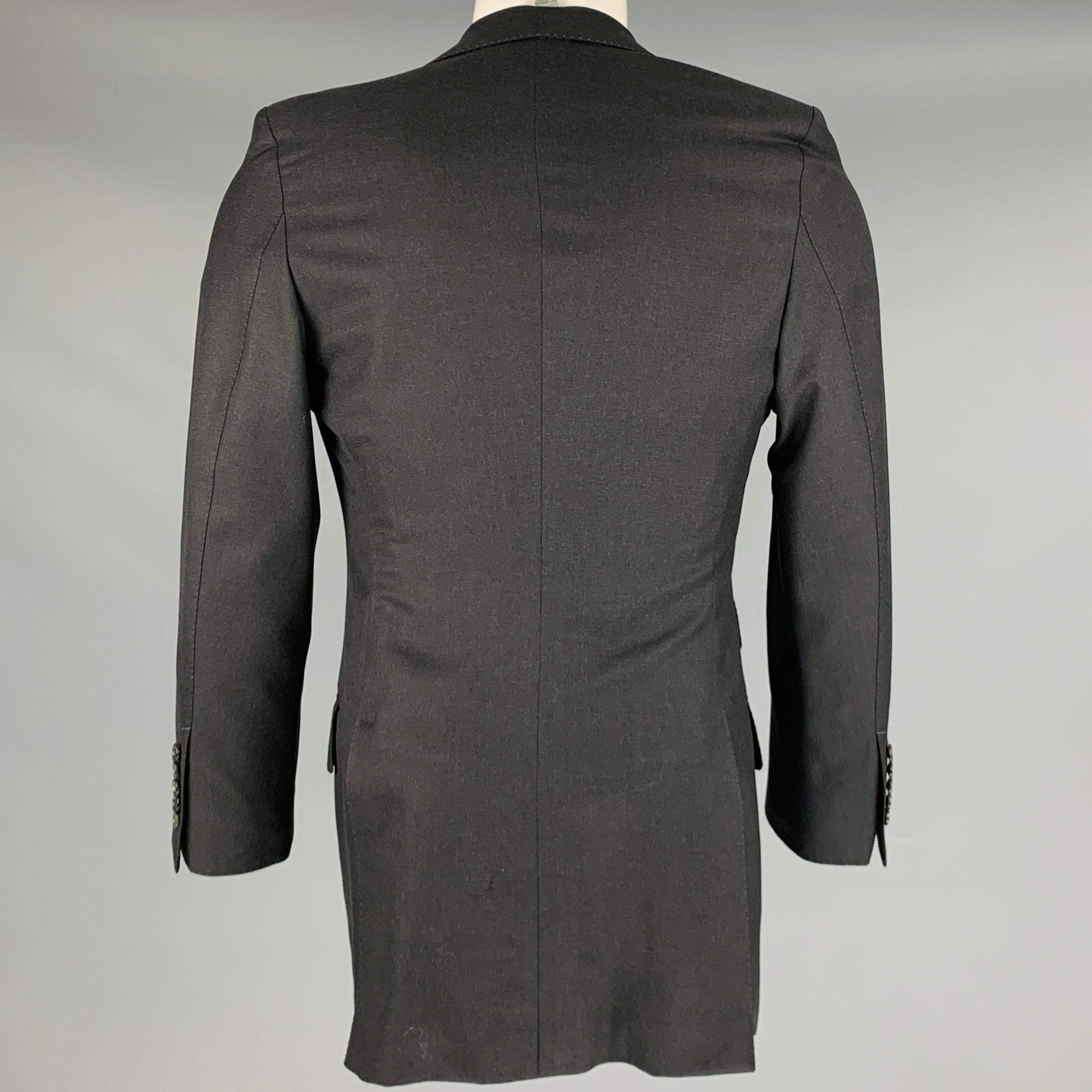 TOM FORD Size 38 Grey Wool Peak Lapel Sport Coat In Good Condition For Sale In San Francisco, CA