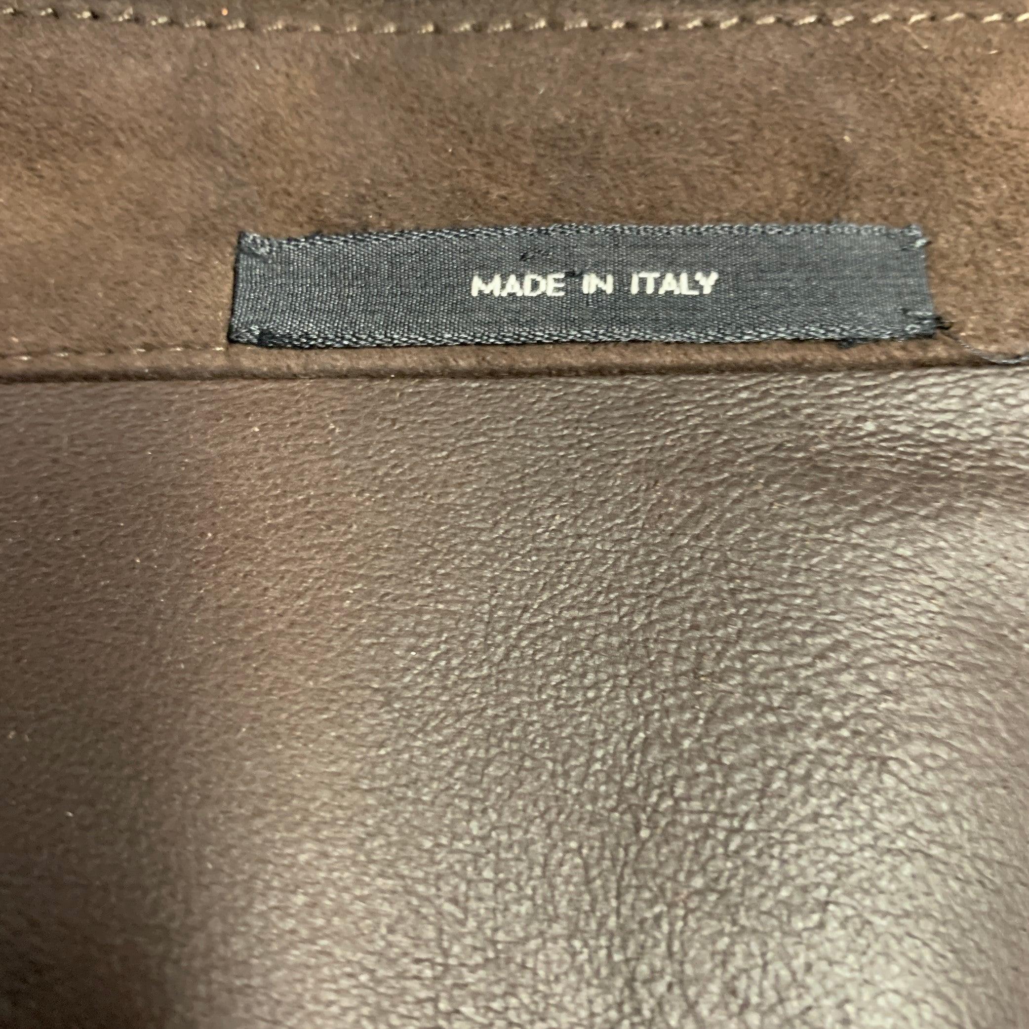 TOM FORD Größe 46 Brown Lammfell Wildleder Hemd Jacke im Angebot 2