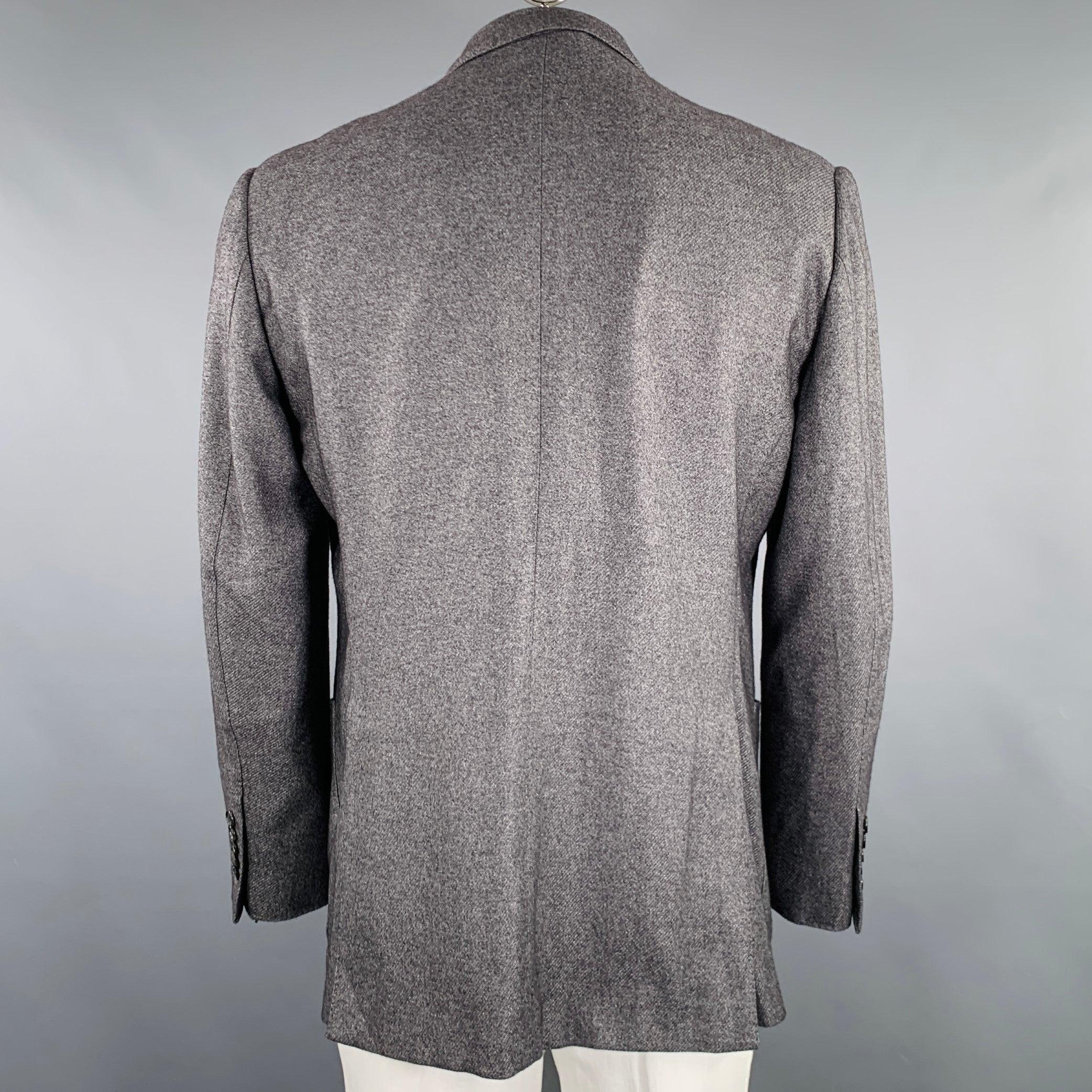 TOM FORD Talla 48 Chaquetón Seda Gris Cachemira Solapa de Pico en Excelente estado para la venta en San Francisco, CA