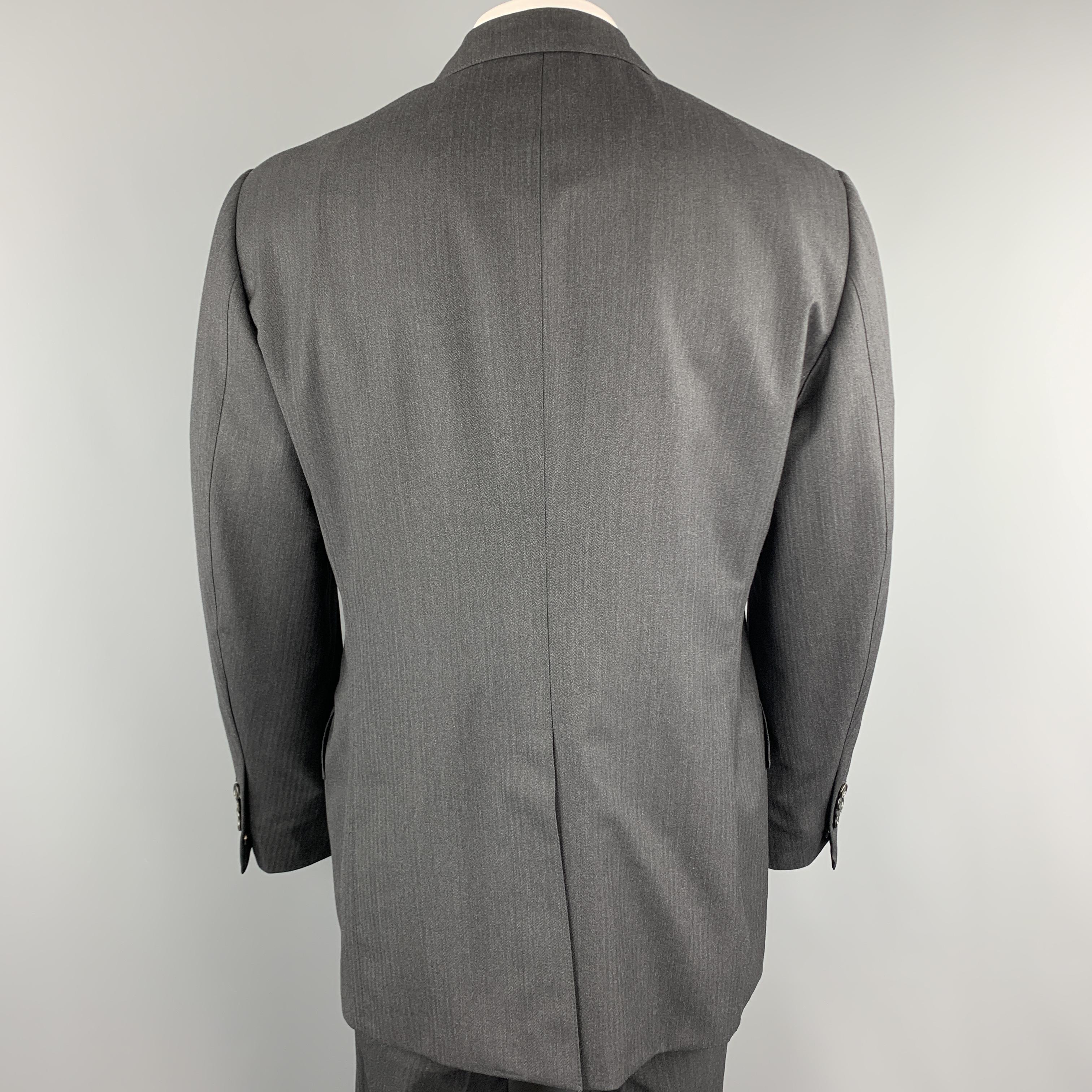 charcoal notch lapel suit