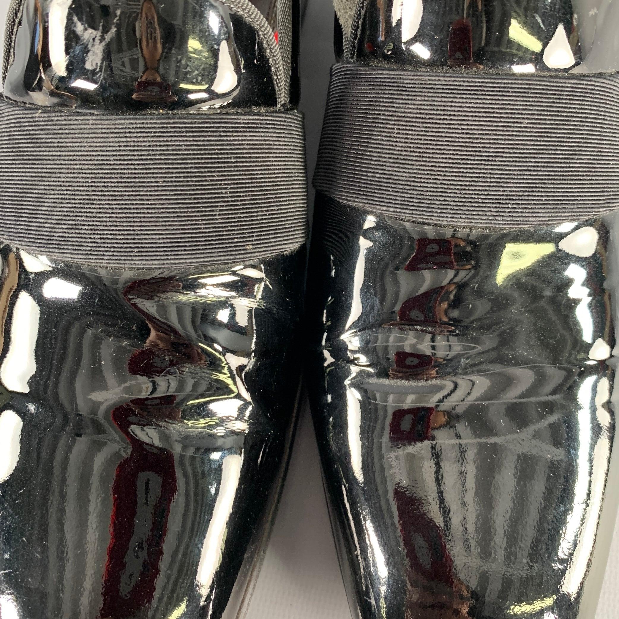 TOM FORD Size 7.5 Black Leather Slip On Loafers For Sale 6