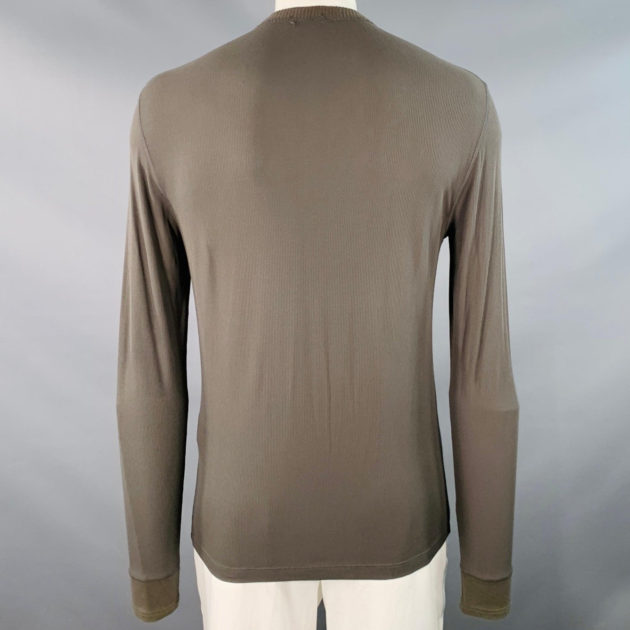 Grigio Tom Ford Taglia L Greene & Greene & Greene Pullover a coste in misto Modal in vendita
