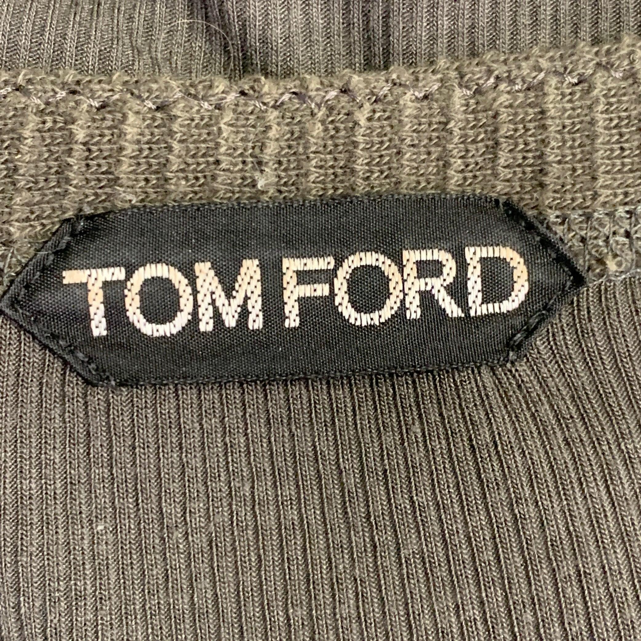 Tom Ford Taglia L Greene & Greene & Greene Pullover a coste in misto Modal in vendita 1
