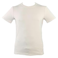 TOM FORD Size L White Cotton Blend Classic Fit Crew Neck T-shirt