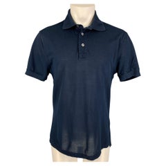 TOM FORD Size M Navy Cotton Short Sleeve Polo