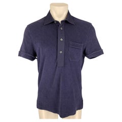 TOM FORD Size M Purple Cotton Long Placket Polo