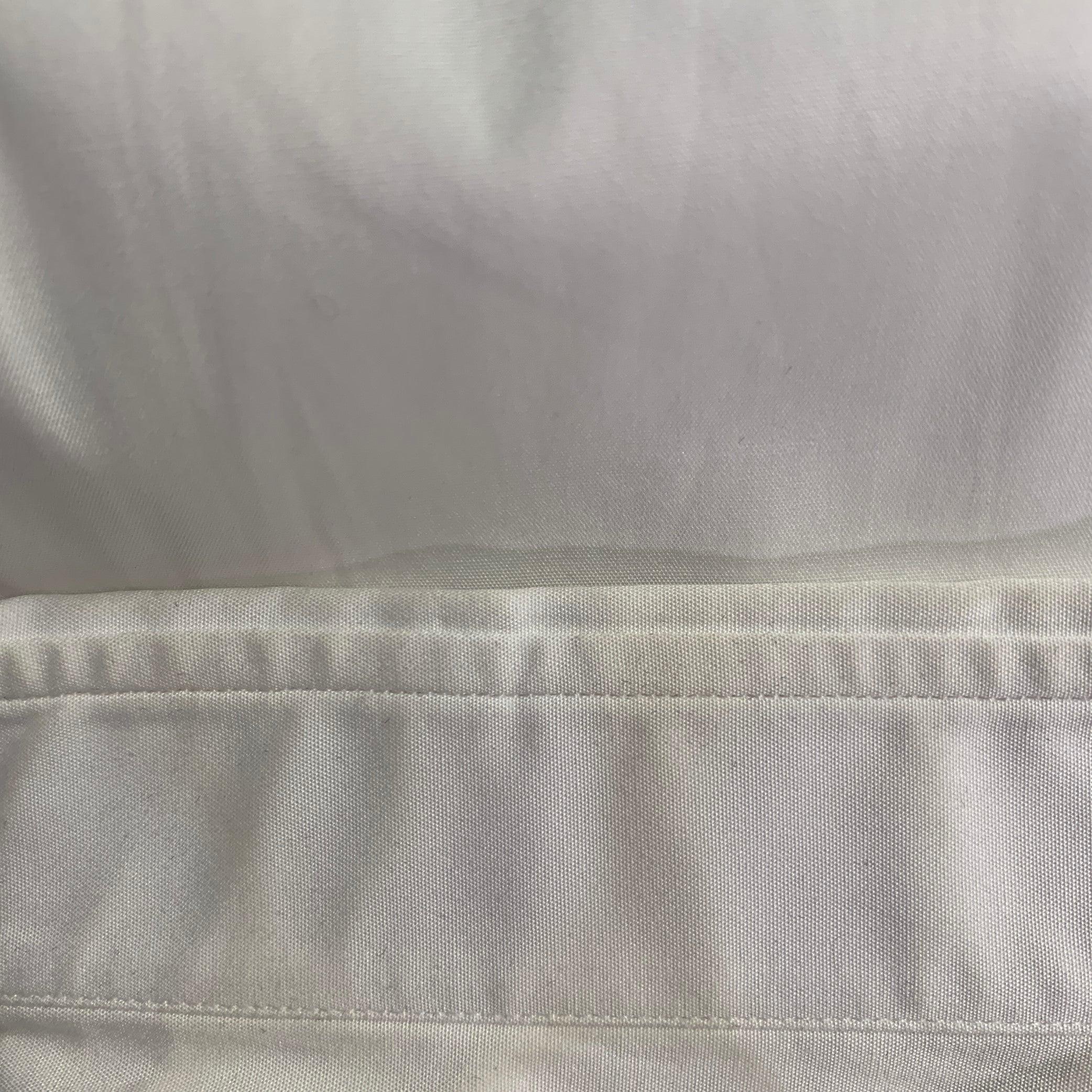 Uomo TOM FORD Taglia M Camicia a maniche lunghe in cotone bianco con bottoni a scomparsa in vendita