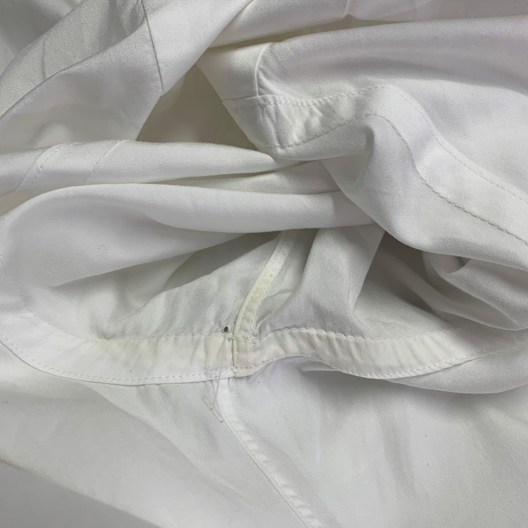 TOM FORD Size M White Cotton Curved Cutaway French Cuffs Long Sleeve Shirt 1