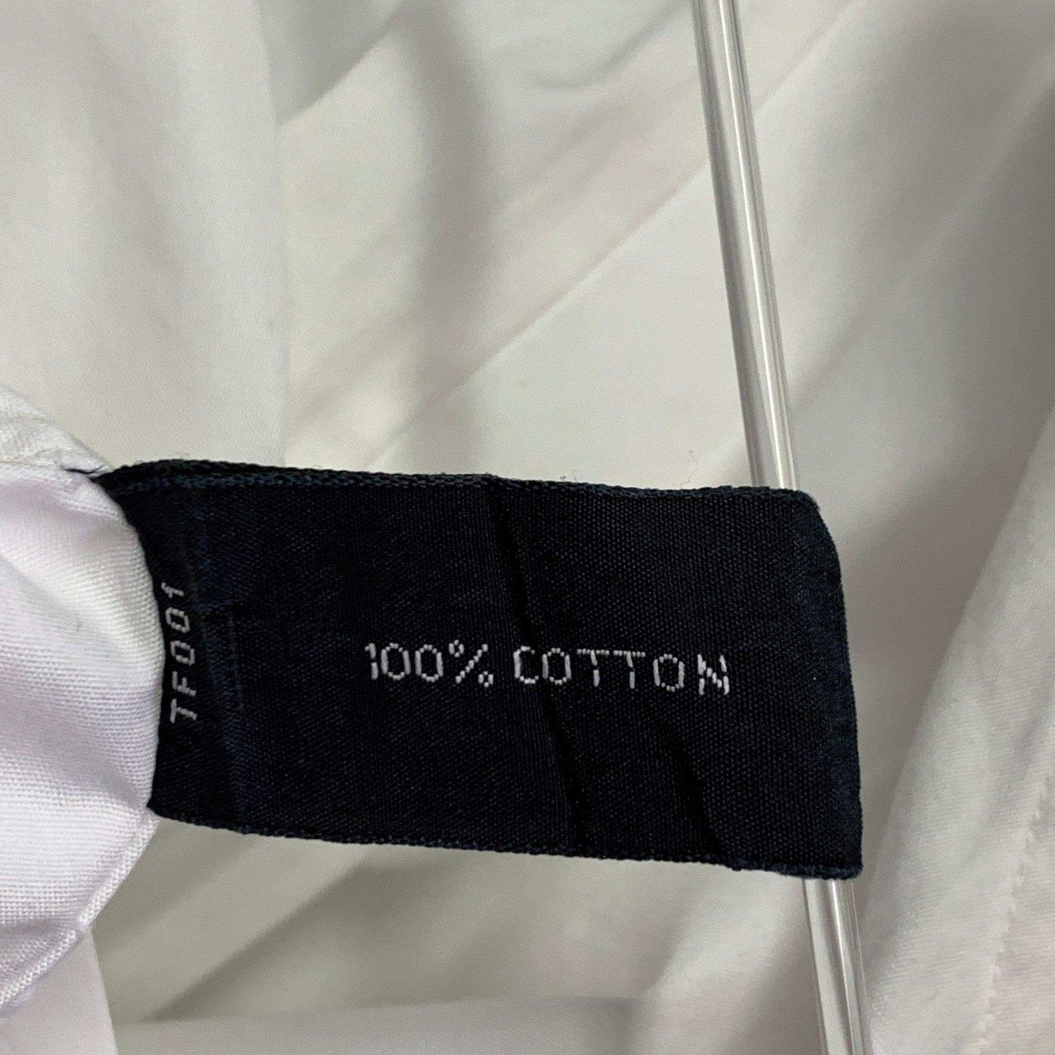 TOM FORD Size M White Cotton Curved Cutaway French Cuffs Long Sleeve Shirt 3