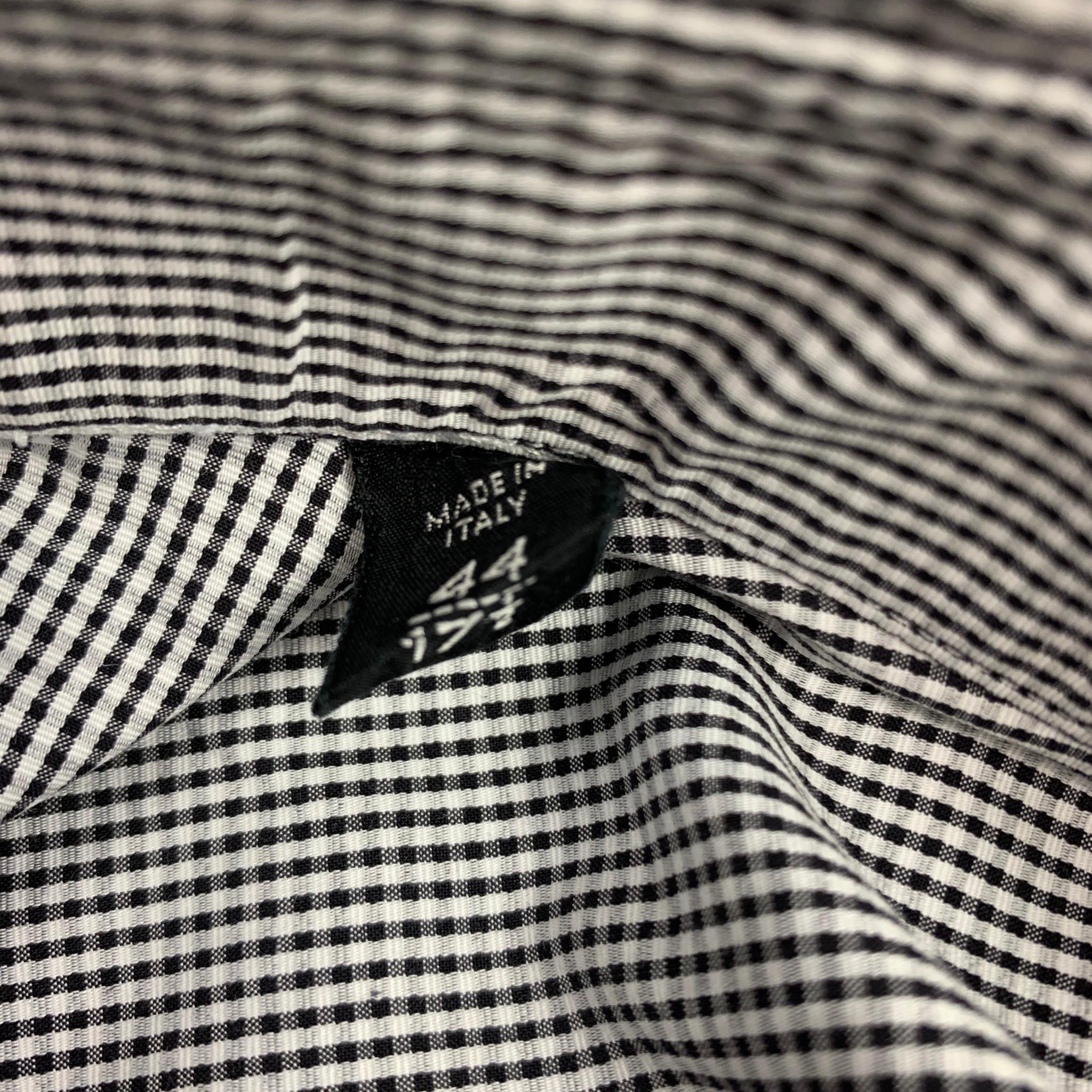 TOM FORD Size XL Black & White Grid Cotton Button Up Long Sleeve Shirt In Good Condition In San Francisco, CA