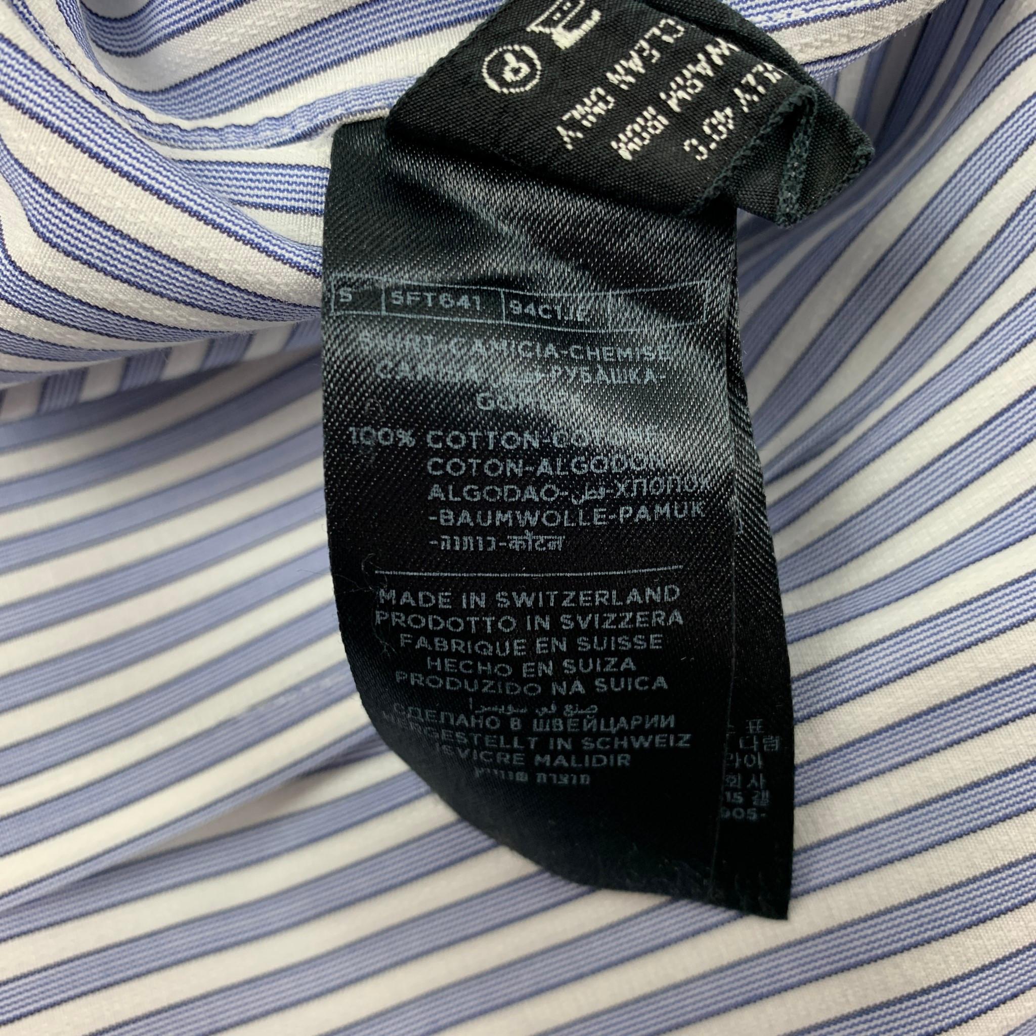 TOM FORD Size XL Blue & White Stripe Cotton Button Down Long Sleeve Shirt In Good Condition In San Francisco, CA