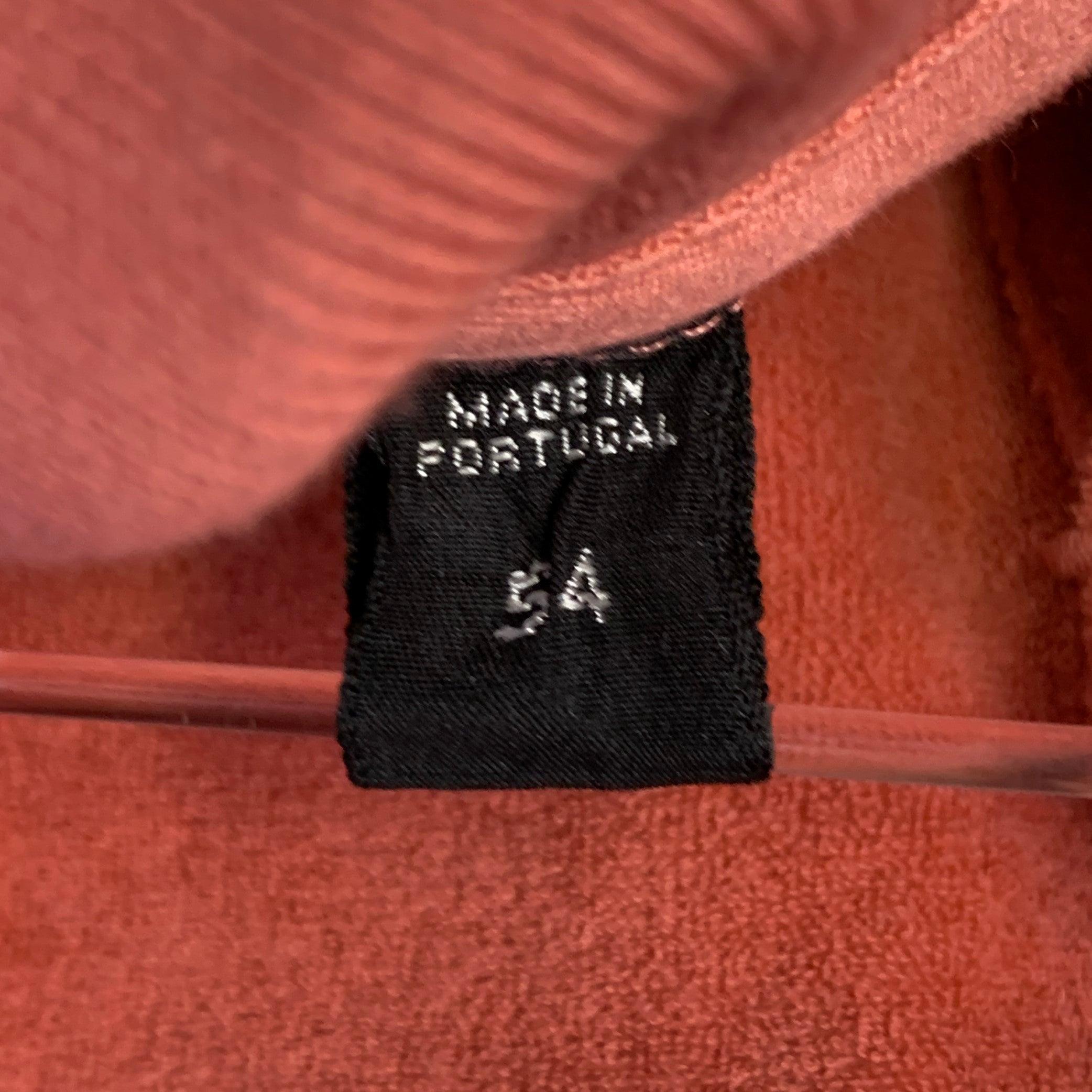 TOM FORD Size XL Orange Terry Cotton Blend Short Sleeve Polo For Sale 3