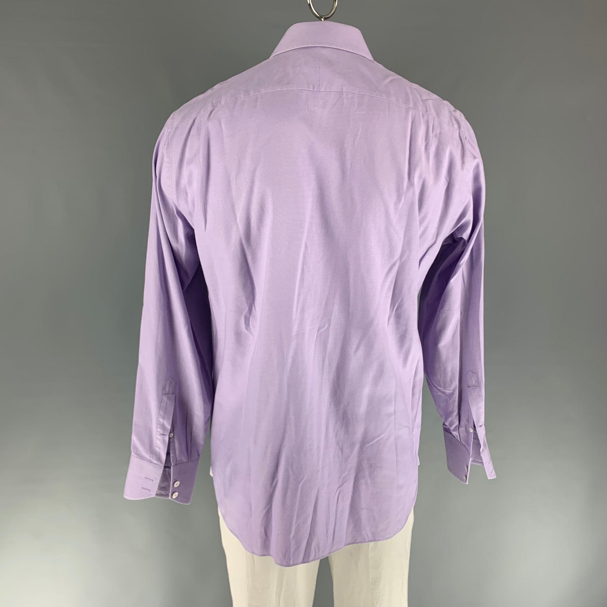 TOM FORD Size XL Purple Cotton Long Sleeve Shirt In Good Condition In San Francisco, CA