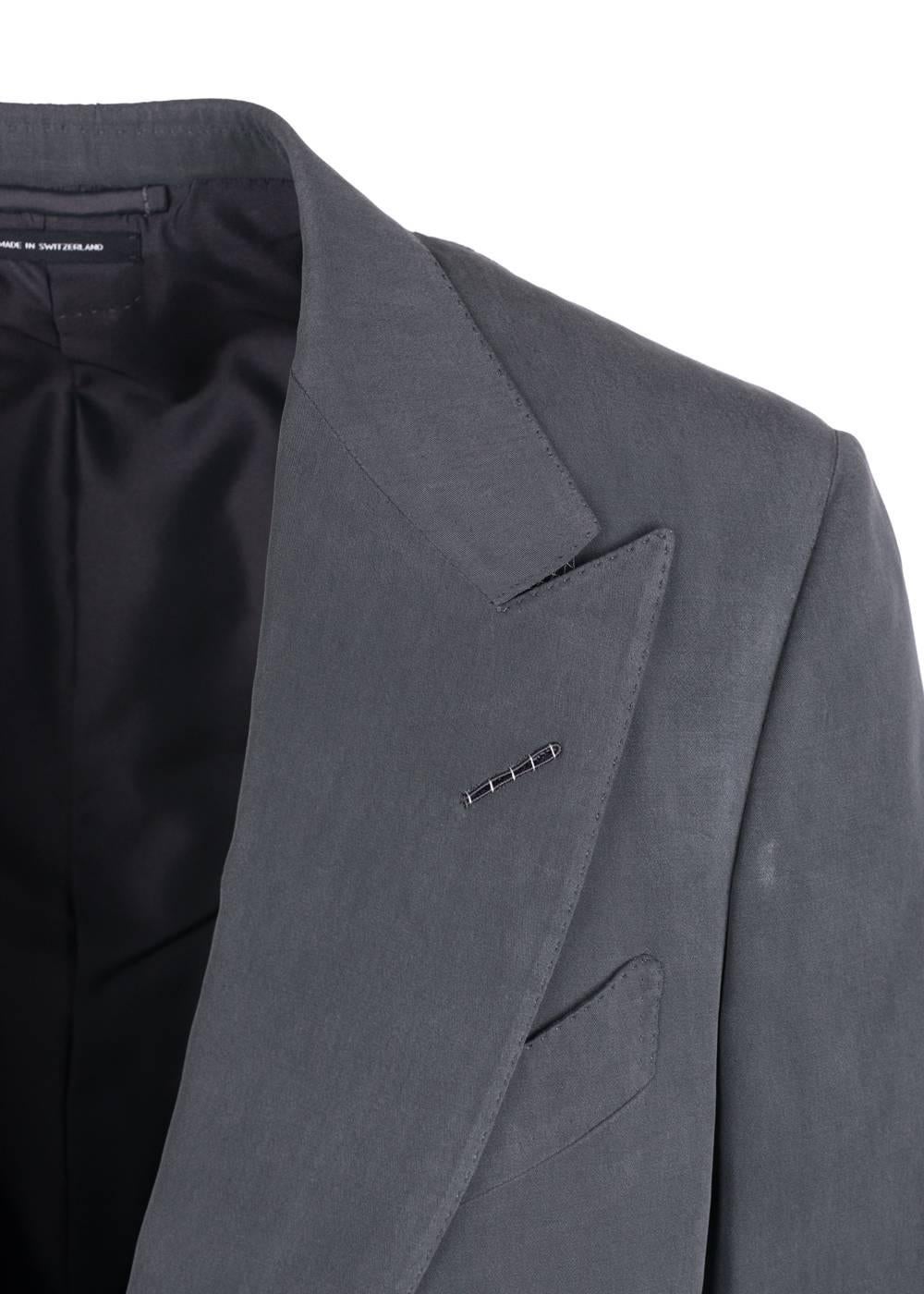Tom Ford Slate Grey 100% Silk Shelton 2PC Suit In New Condition For Sale In Brooklyn, NY