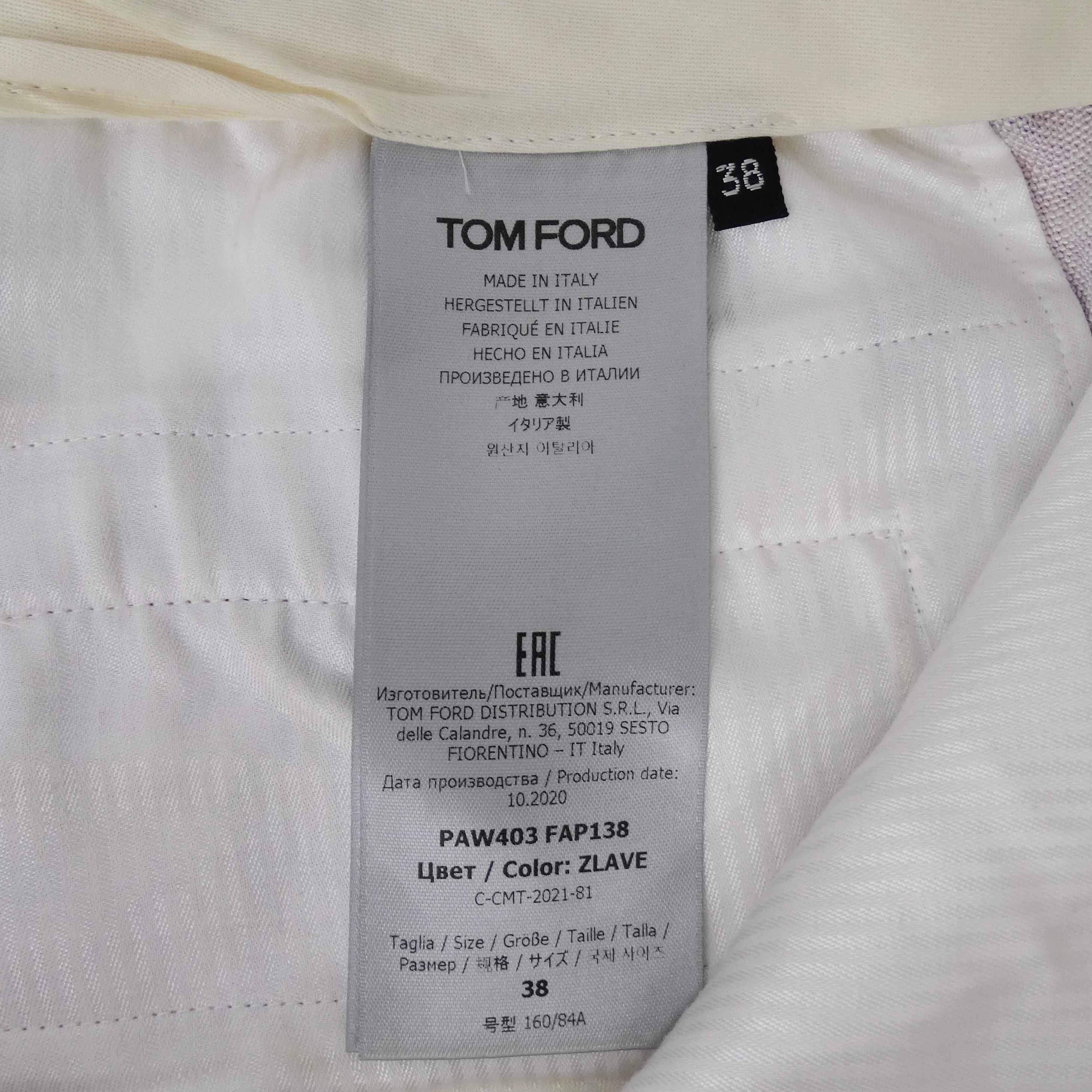 Tom Ford Spring 2021 Purple Floral Print Trousers For Sale 5
