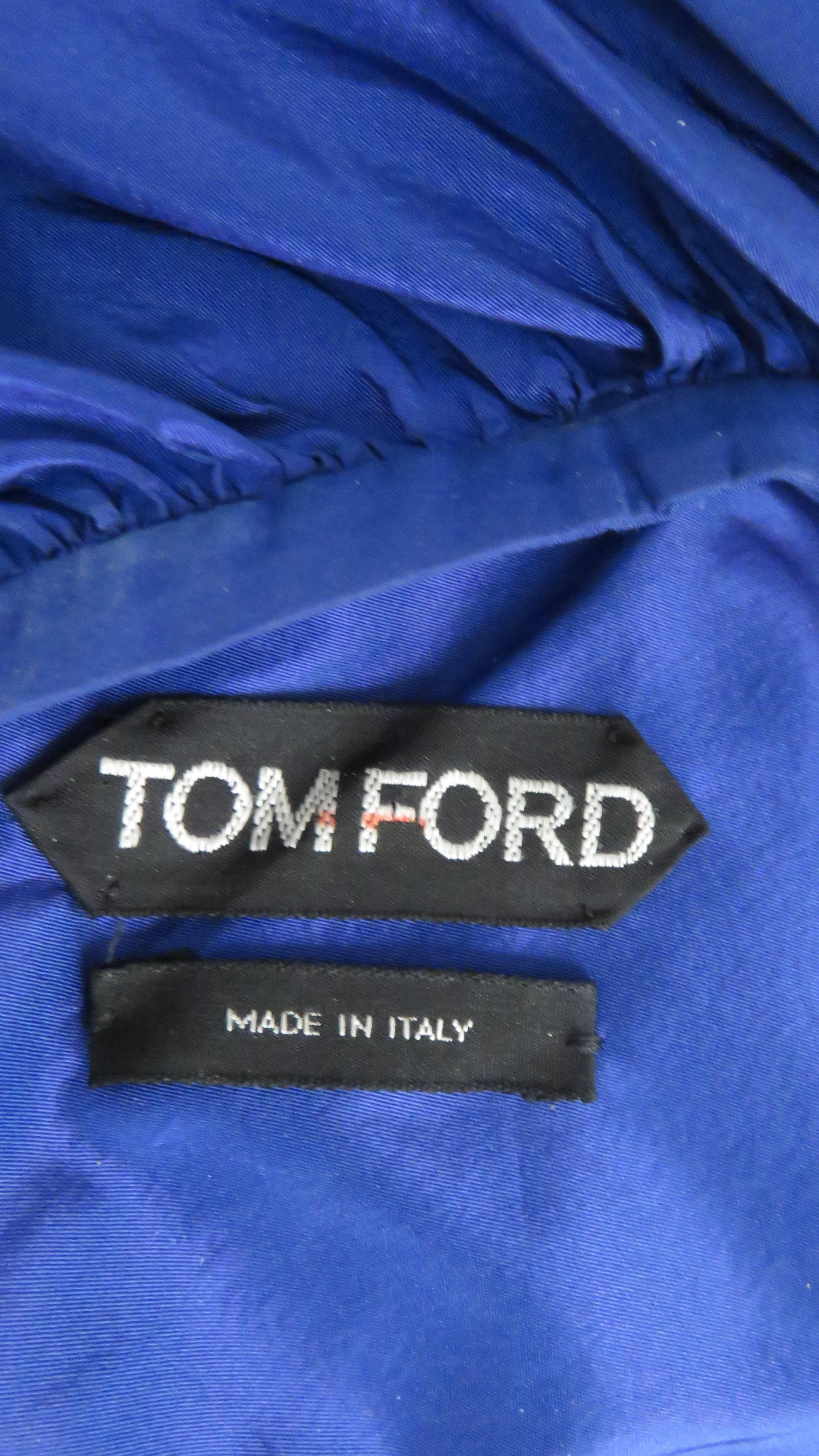 Tom Ford Stunning Drape Back Ruched Dress 8