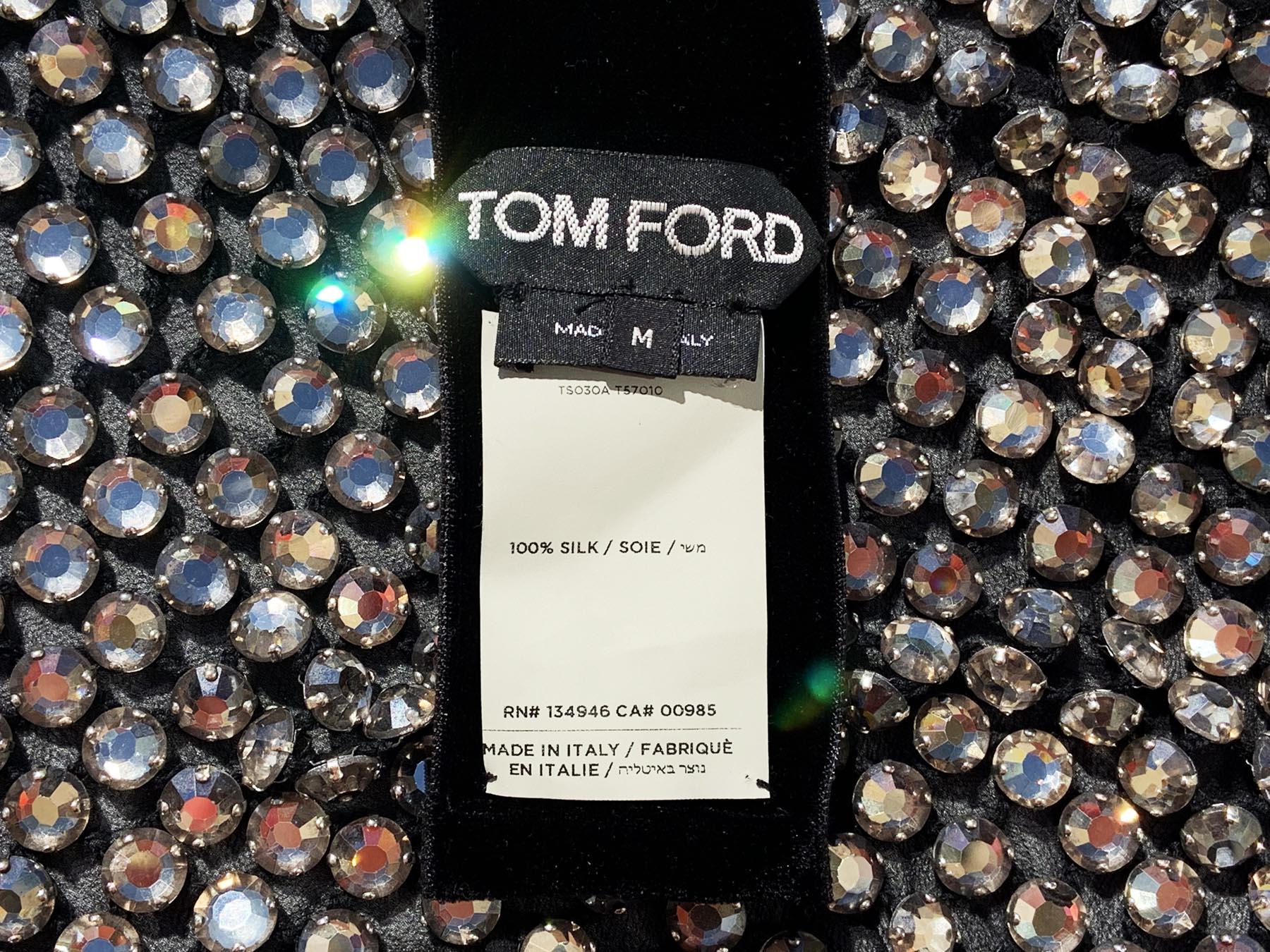 Tom Ford Swarovski Bib Necklace or Halter Top size M For Sale 3