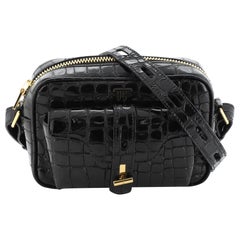 Tom Ford T Twist Camera Bag Crocodile Embossed Leather