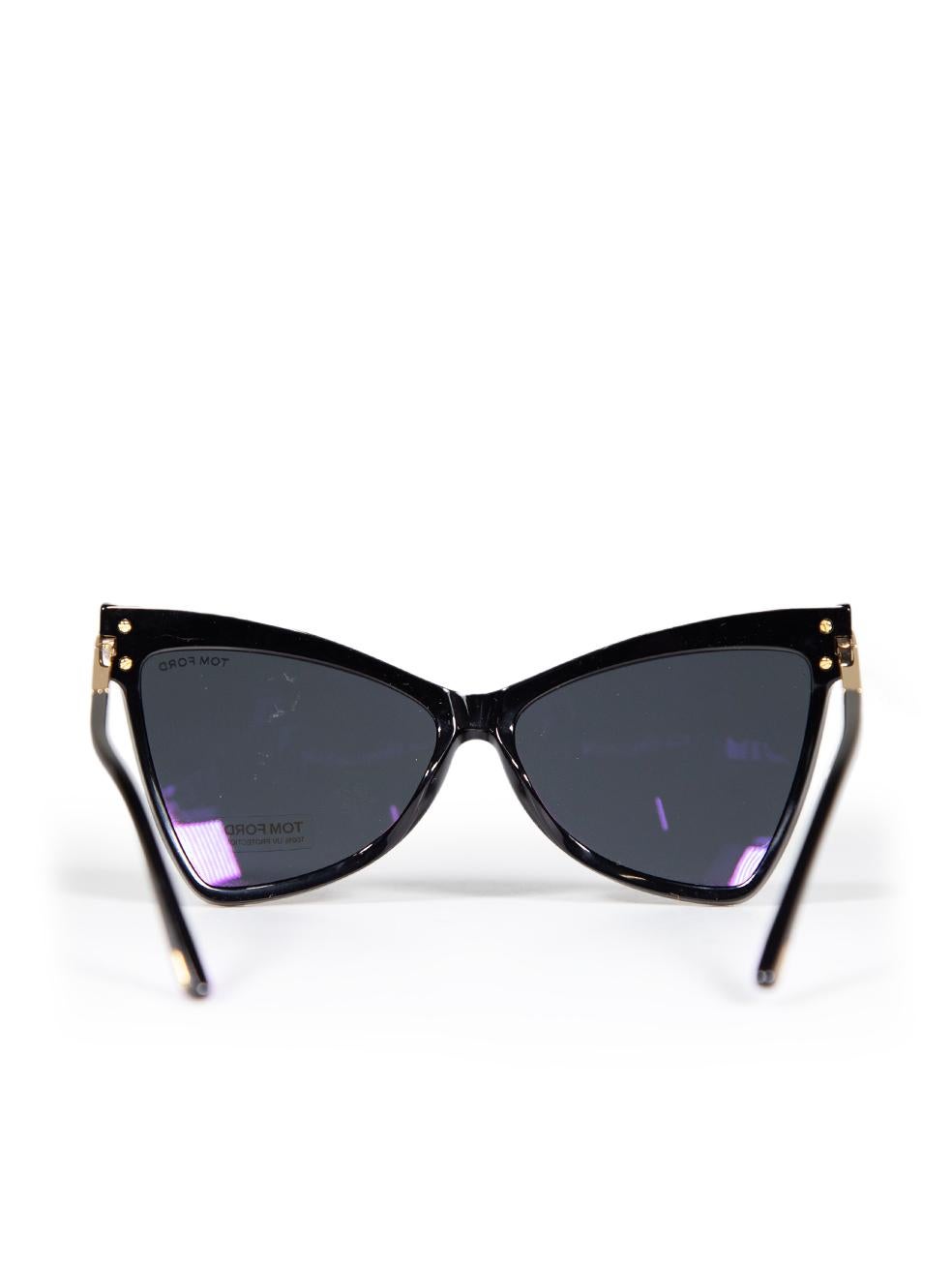 Women's Tom Ford Tallulah Shiny Black Butterfly Sunglasses For Sale