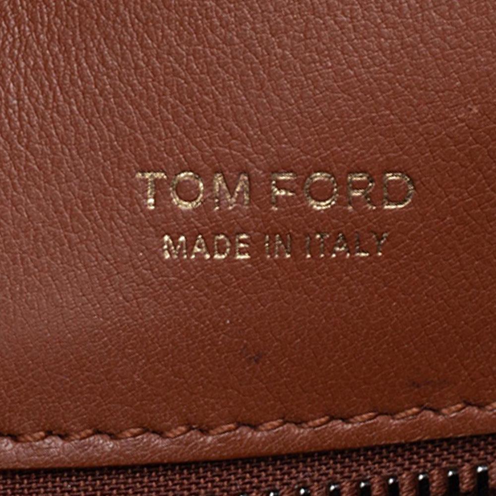 Brown Tom Ford Tan Leather Mini Tara Crossbody Bag
