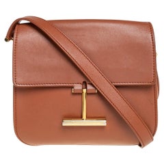 Tom Ford Tan Leather Mini Tara Crossbody Bag