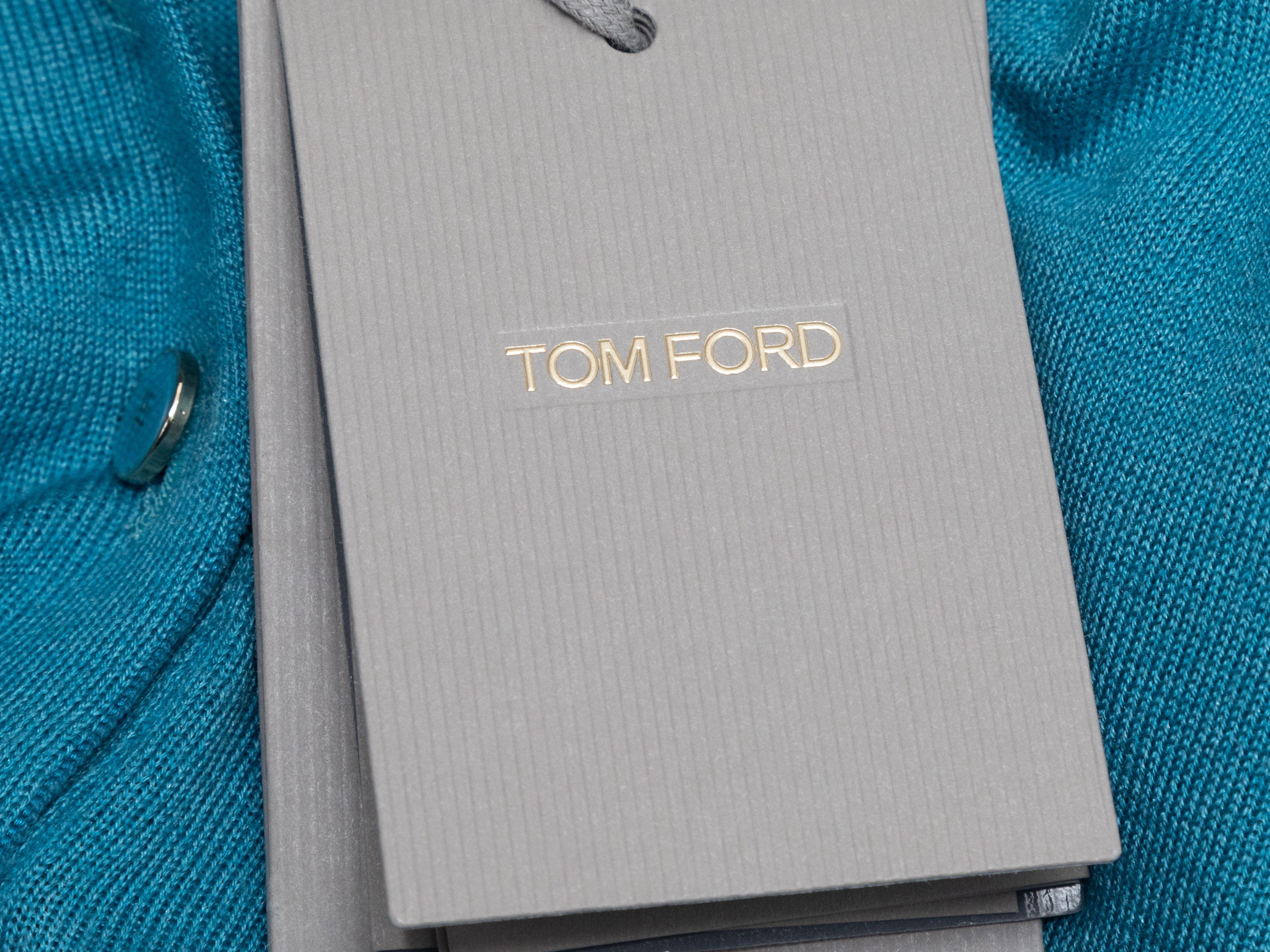 Blue Tom Ford Teal Cashmere & Silk-Blend Top