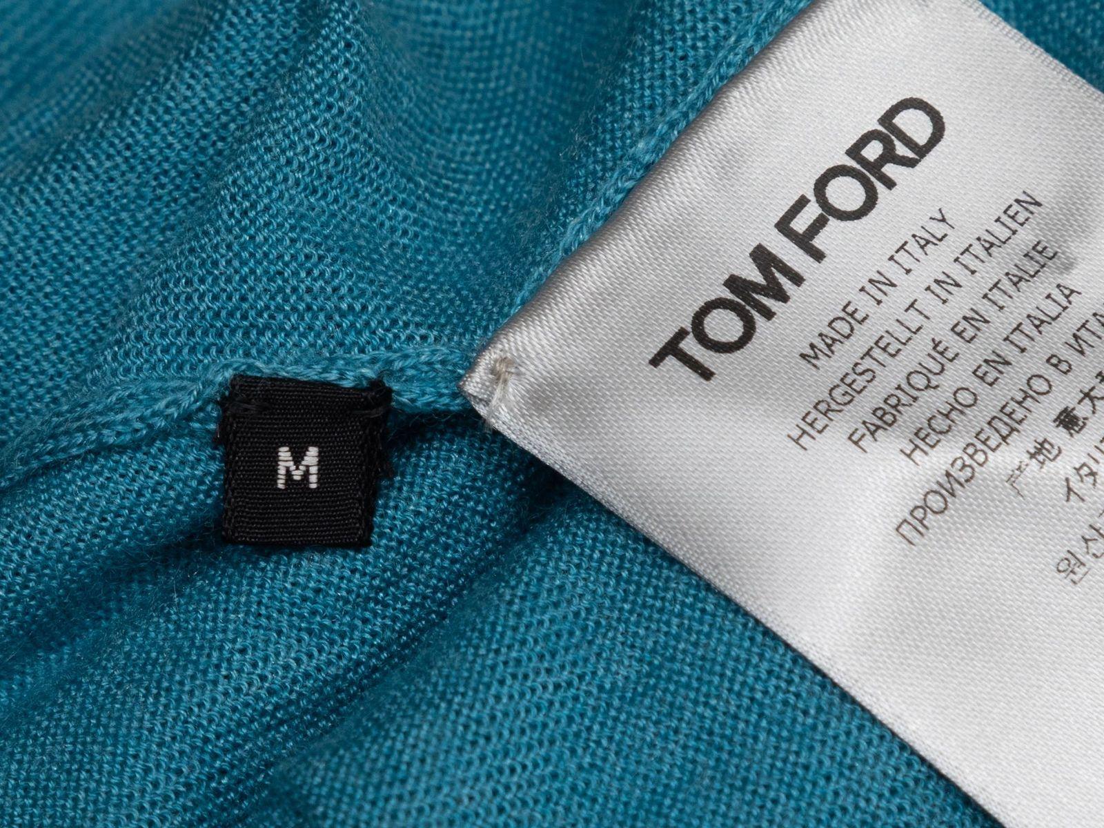 Women's Tom Ford Teal Cashmere & Silk-Blend Top
