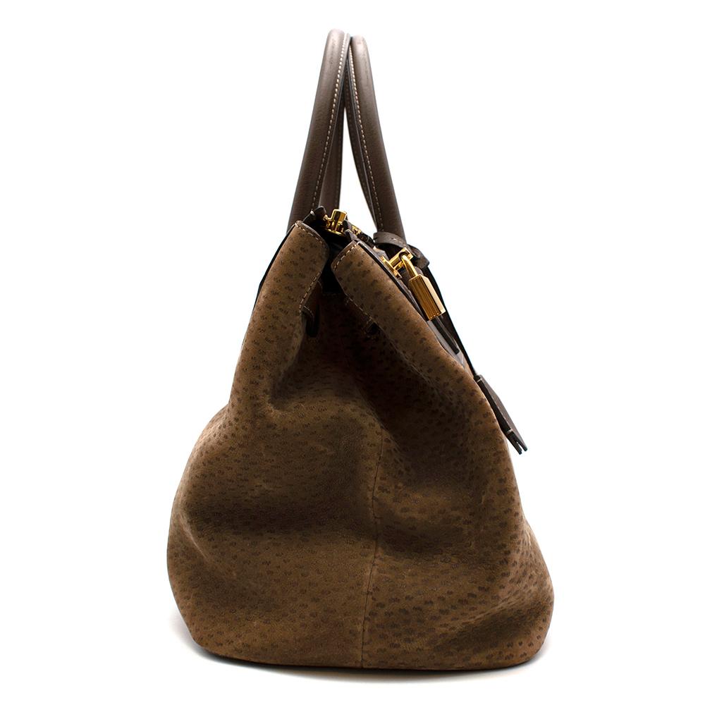 Tote Bag aus strukturiertem Wildleder und braunem Leder von Tom Ford im Zustand „Hervorragend“ in London, GB