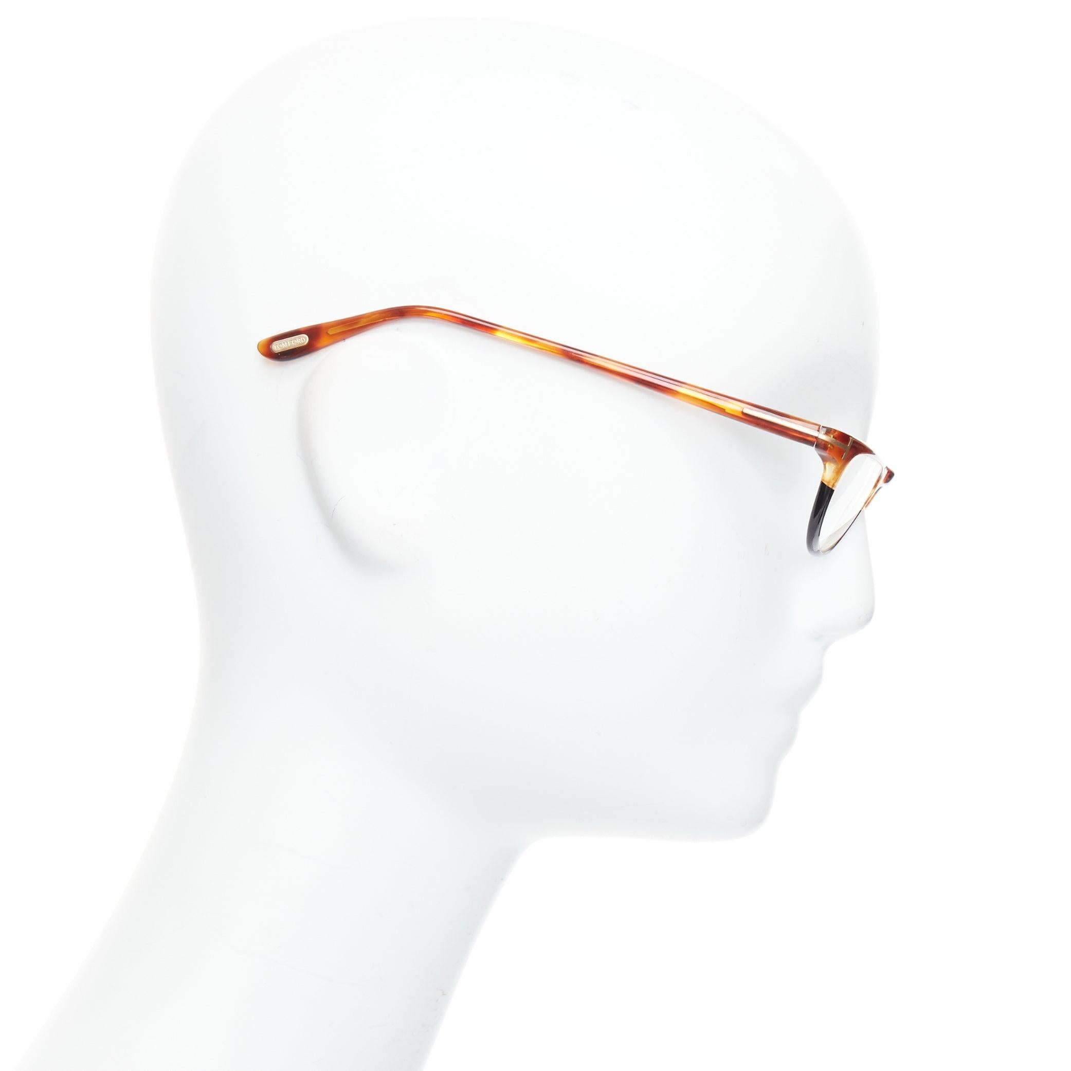 Tom Ford TF5117 occhiali da lettura con mezza sfera in tartaruga marrone In condizioni buone in vendita a Hong Kong, NT