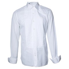Tom Ford, Tuxedo pleated shirt in white