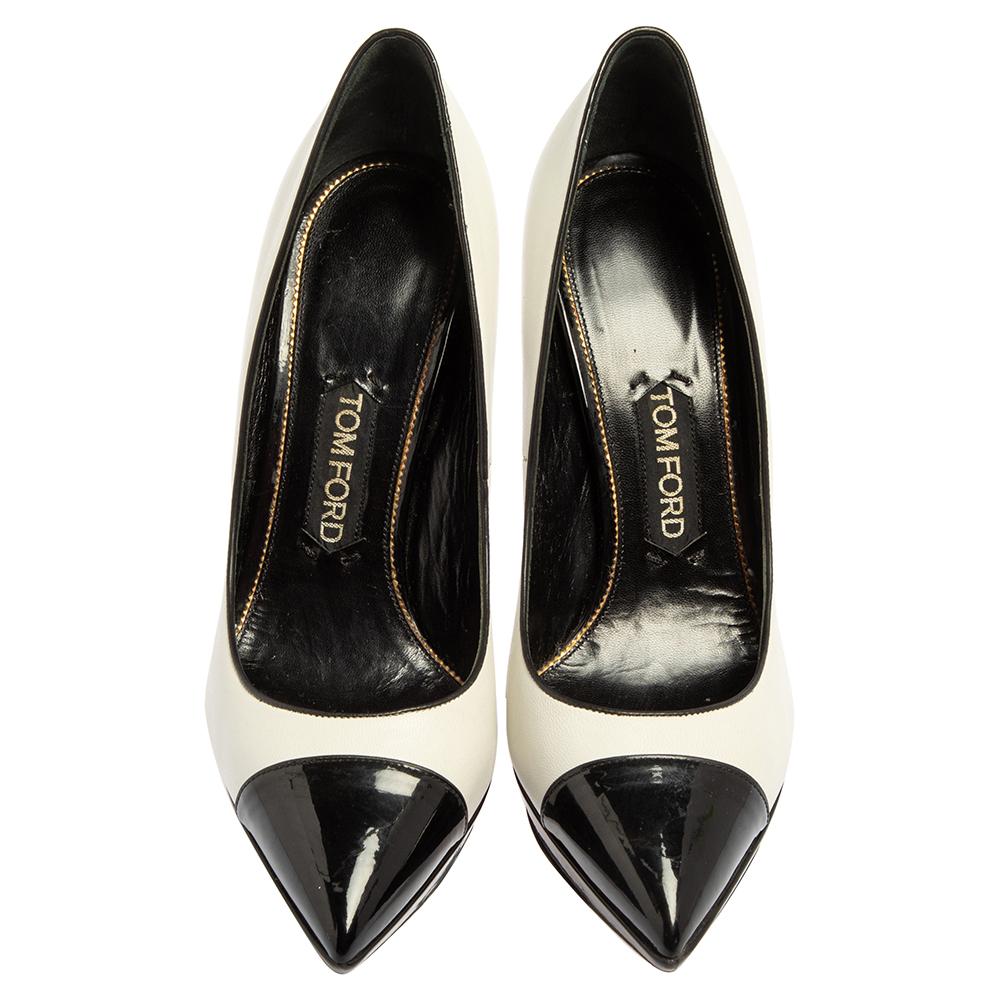 tom ford black and white heels