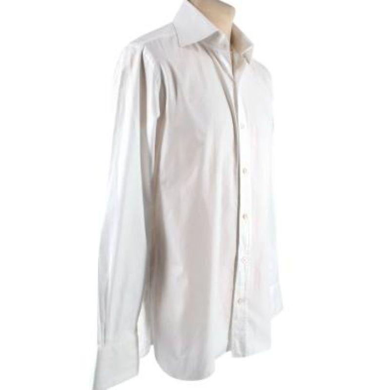 Tom Ford White Cotton Dress Shirt In Good Condition For Sale In London, GB