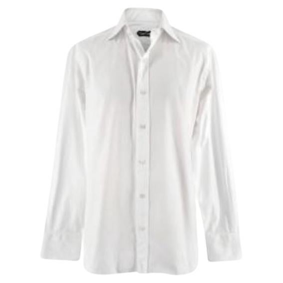 Tom Ford White Cotton Dress Shirt For Sale