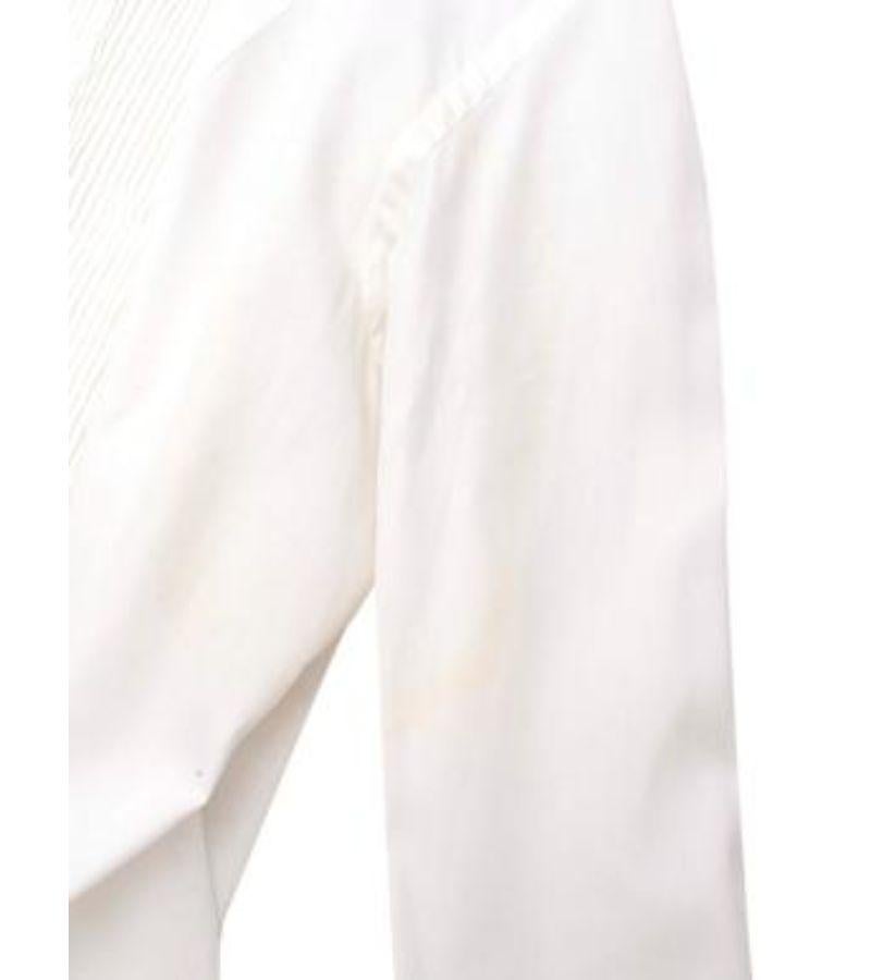 Tom Ford White Cotton Pleated Tuxedo Shirt In Good Condition For Sale In London, GB