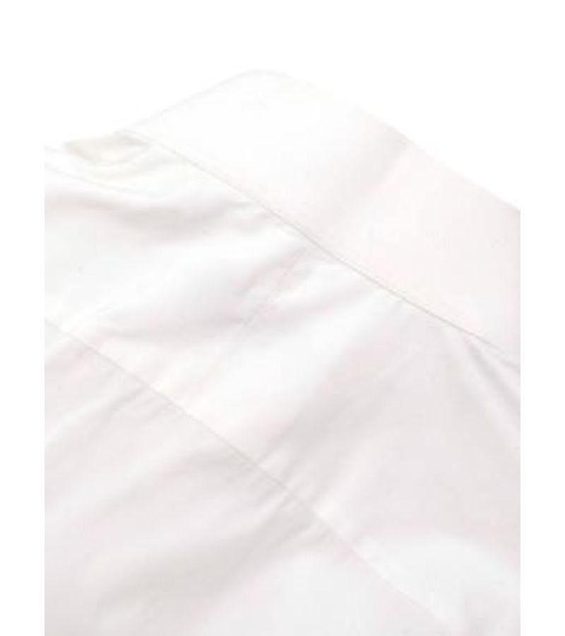 Tom Ford White Cotton Pleated Tuxedo Shirt For Sale 1